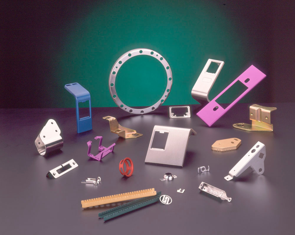 an image of Custom Stamping Parts & Shapes in different colors, styles and materials made by pacific metal stampings